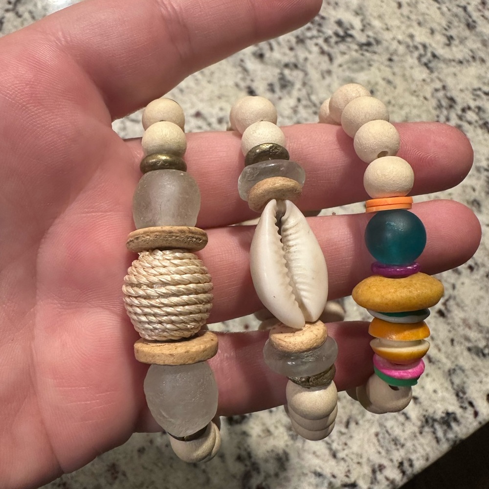 Assortment of Twine & Twig beaded bracelets